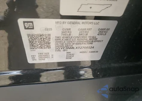 2026 Cadillac Vistiq Sport z USA, uszkodzony, nr VIN 1GYC3NMLXTZ700124